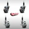 Service Caster 3'' SS Gray Poly Wheel Swivel 1'' Expanding Stem Caster Set 2 Brakes, 4PK SCC-SSEX20S314-PPUB-2-TLB-2-1 - alternate 2